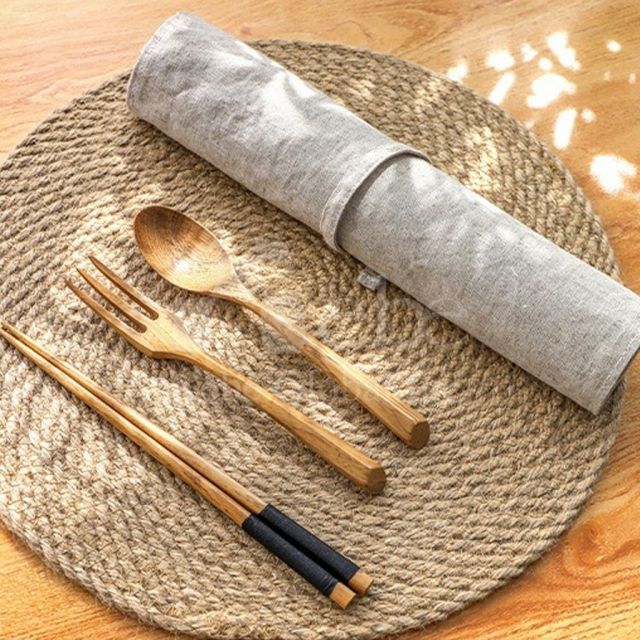 customized eco friendly wooden cutlery set