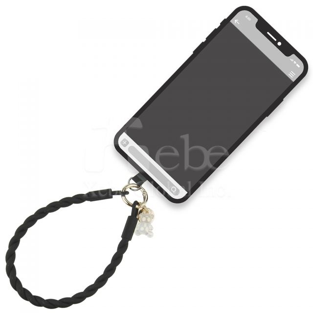 dark gray silicone wrist lanyard