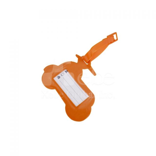 motorcycle shaped soft rubber luggage tag