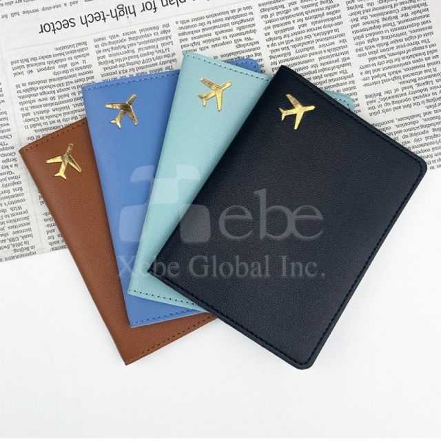 classic black leather passport holder customized