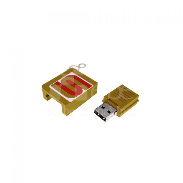 pvc soft plastic trademark customized flash drive