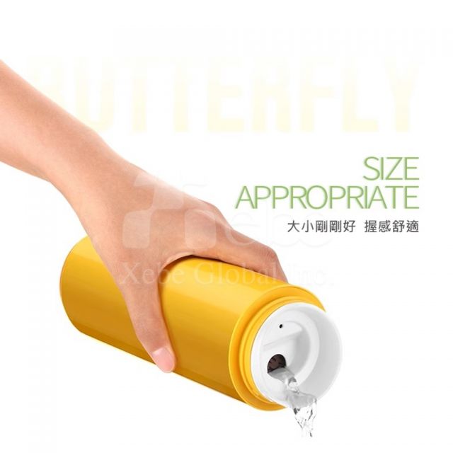 bright yellow thermos bottle customization