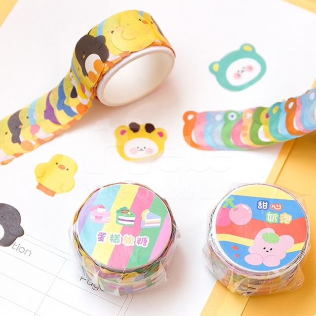 cartoon animal pattern washi tape
