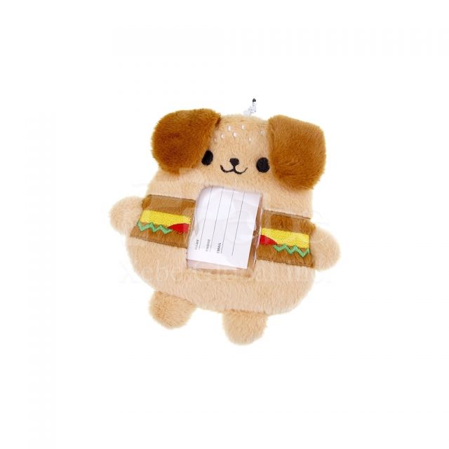 hamburger puppy fluff card holder