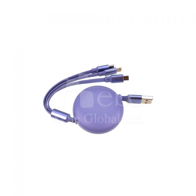 purple telescopic charging cable customization