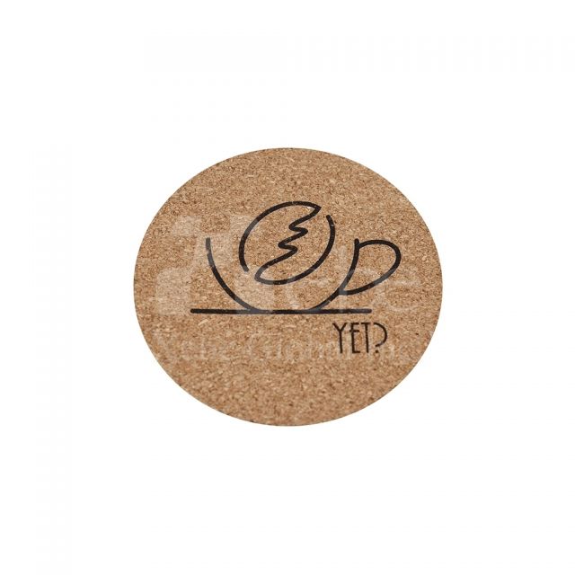 hand painted coffee pattern cork coaster