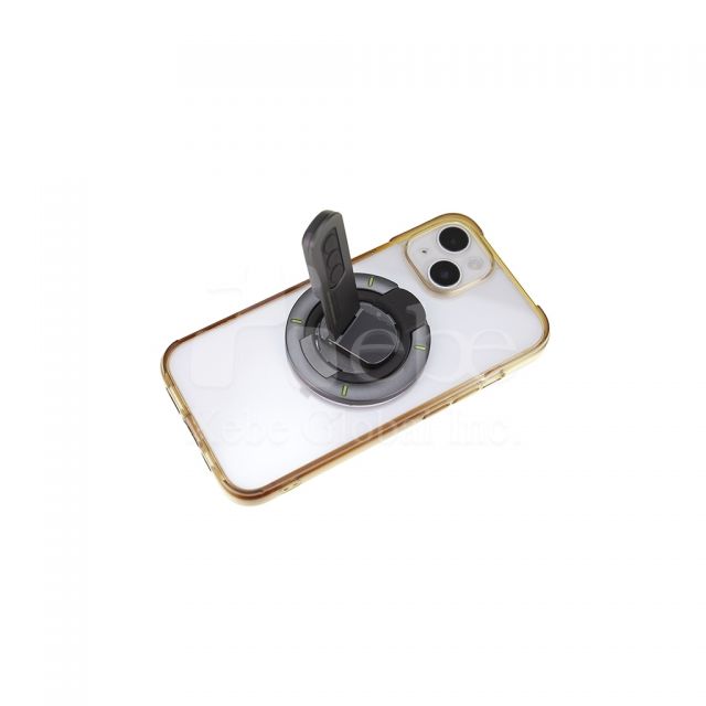 customized double sided magnetic phone holder with rotating phone ring