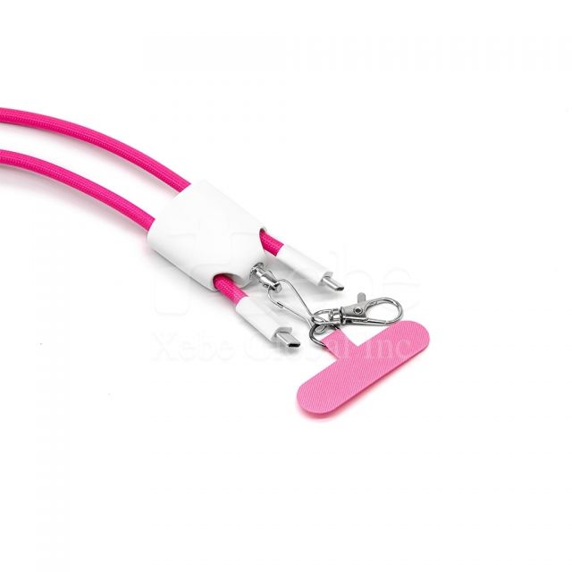customized all in one mobile phone lanyard charging cable
