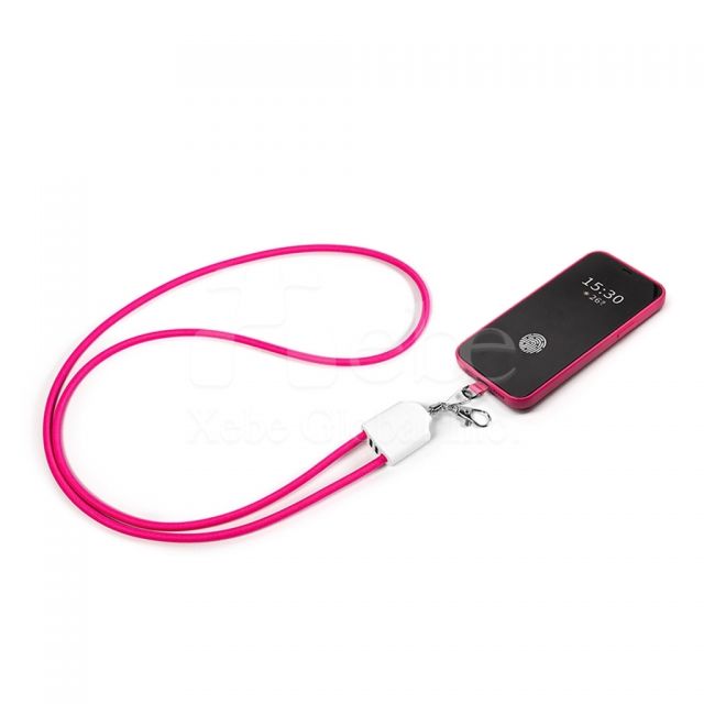 customized all in one mobile phone lanyard charging cable