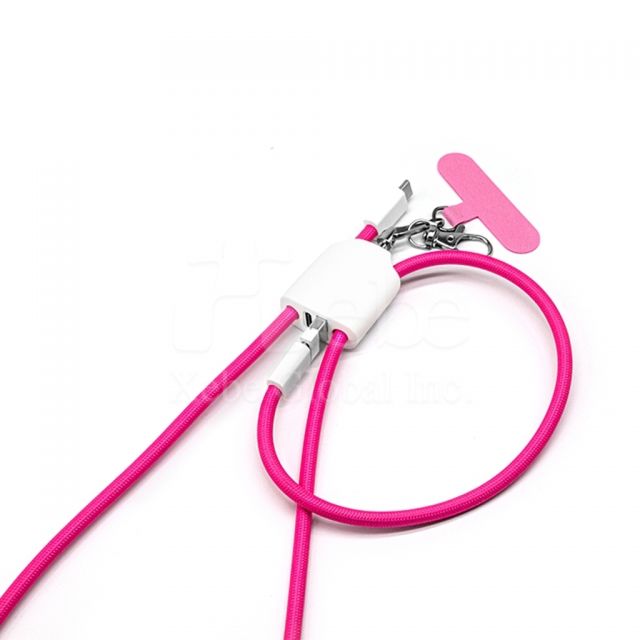 customized all in one mobile phone lanyard charging cable