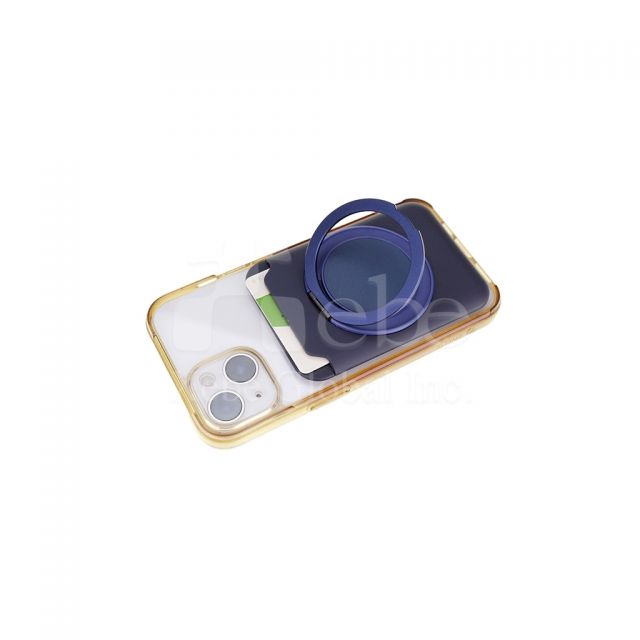 customized magnetic hard shell mobile phone card holder