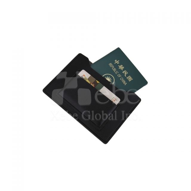 black thin and light passport holder customization
