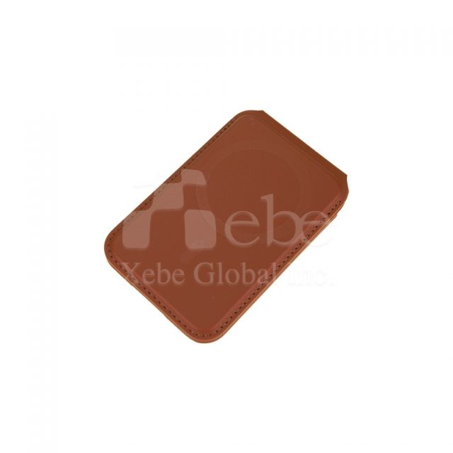 brown magnetic card holder phone stand customization