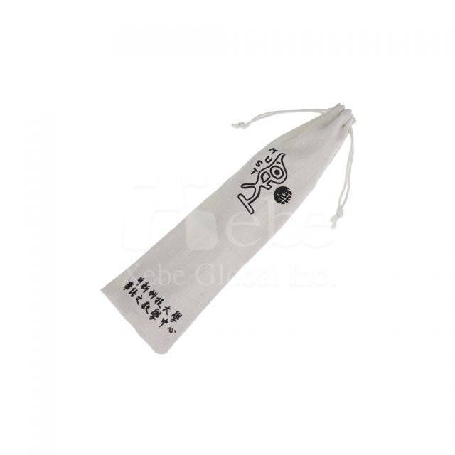 drawstring canvas eco friendly tableware set