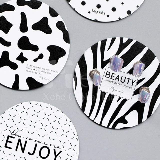 black and white polka dot coaster