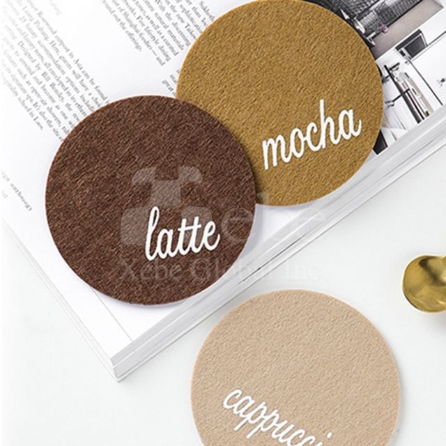 digital wool felt custom coasters