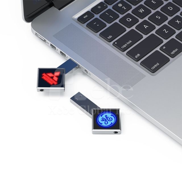 custom silver illuminated classic usb