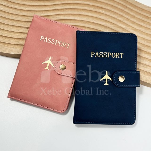 brown leather passport case customized