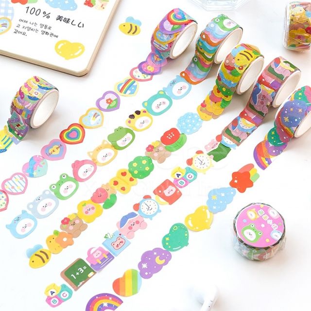 cute animal collage tape