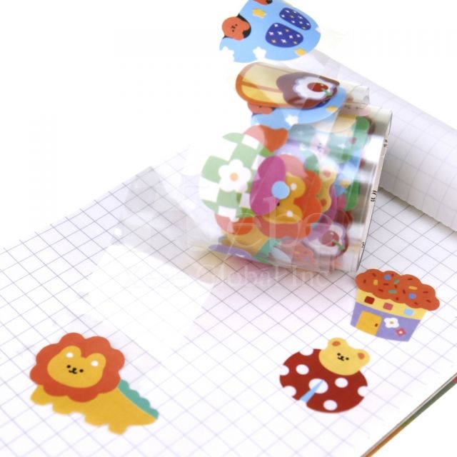 cute animal collage tape
