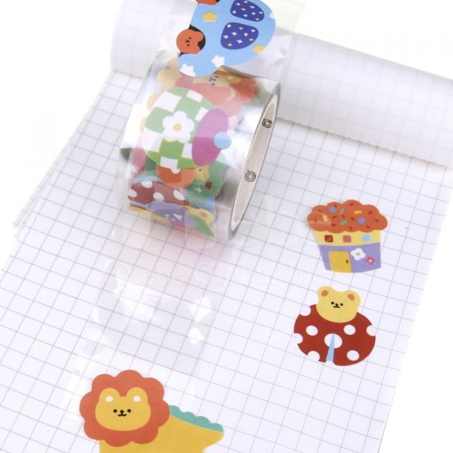 cute animal collage tape