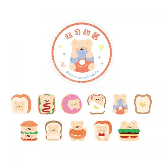 bear breakfast washi tape