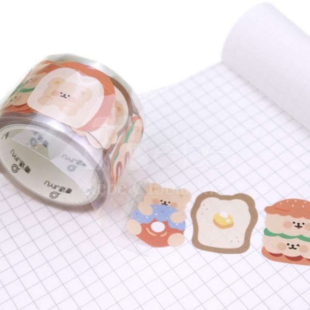 bear breakfast washi tape