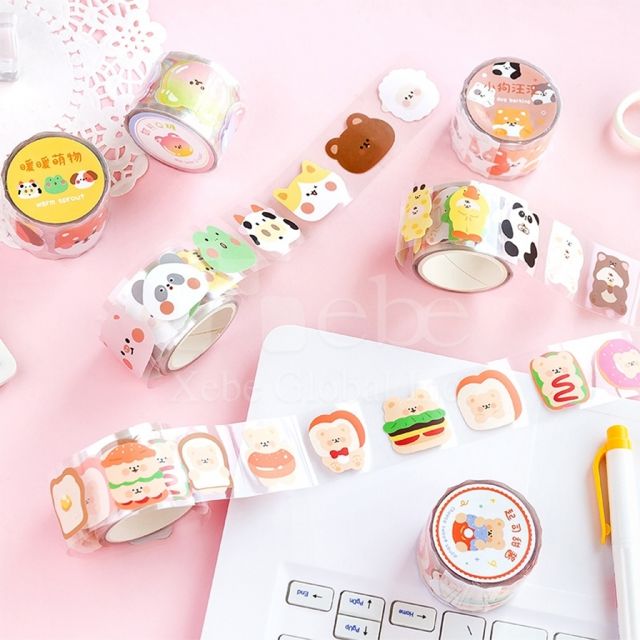 bear breakfast washi tape