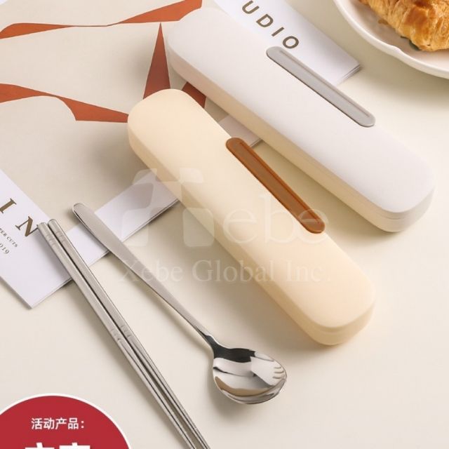 customized stainless steel eco friendly tableware set