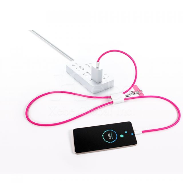 mobile phone lanyard charging cable 2-in-1