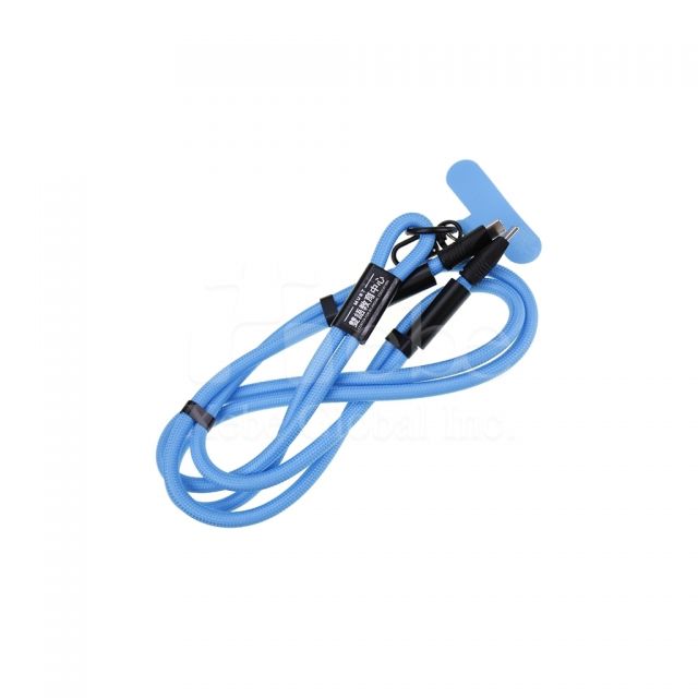 school customized mobile phone lanyard charging cable
