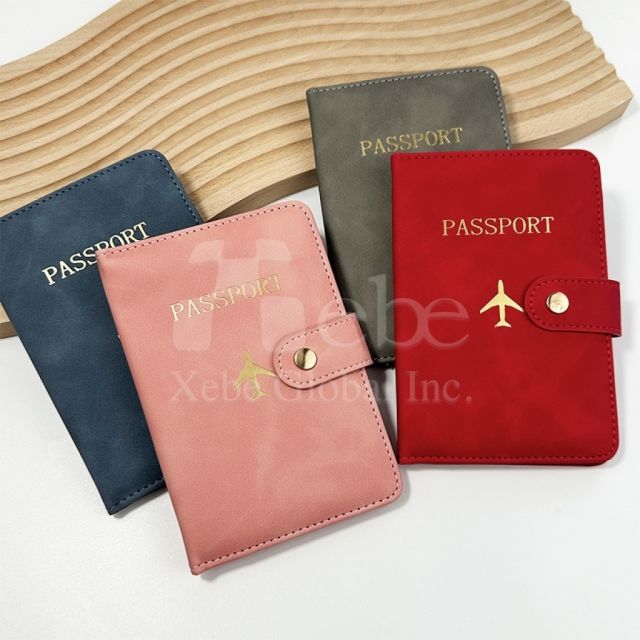 pink leather passport holder