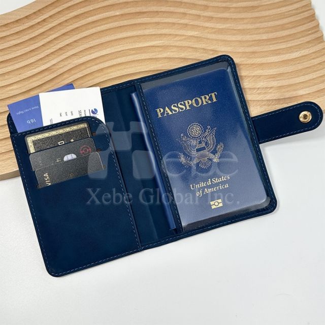 pink leather passport holder