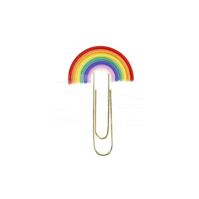 rainbow bookmark paper clip