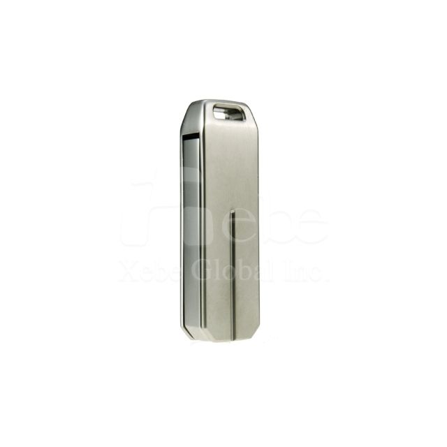 modern silver metal flash drive