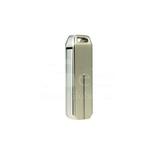 modern silver metal flash drive