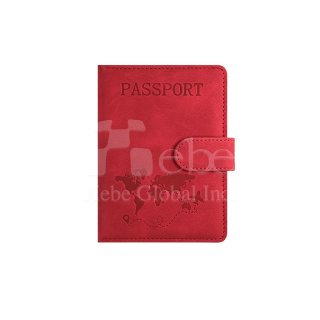 custom red passport cover