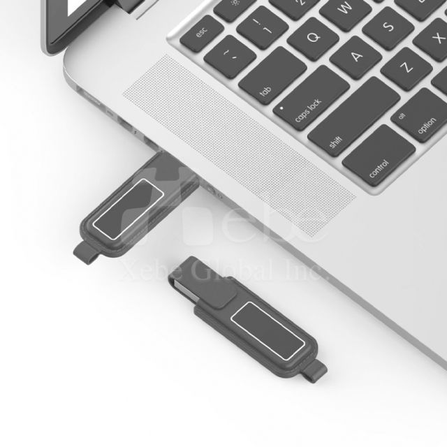 brand logo leather flash drive