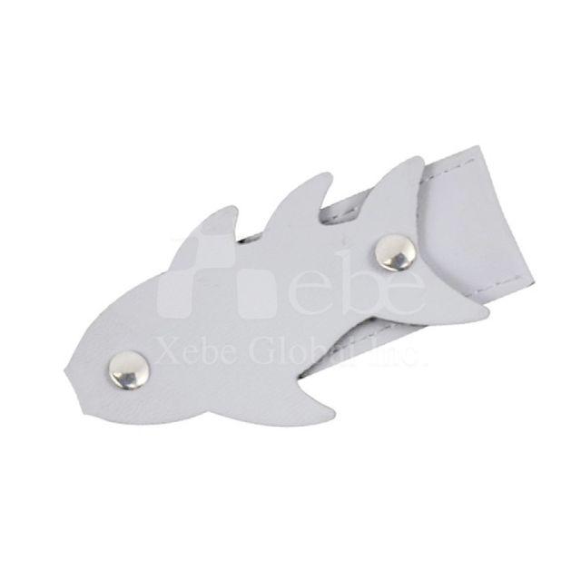 customized fish shaped leather flash drive