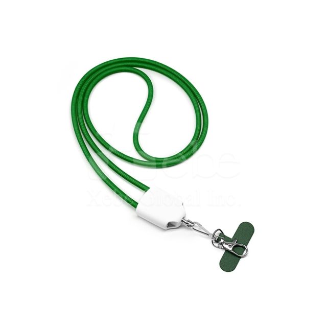 green charging cable mobile phone lanyard all in one