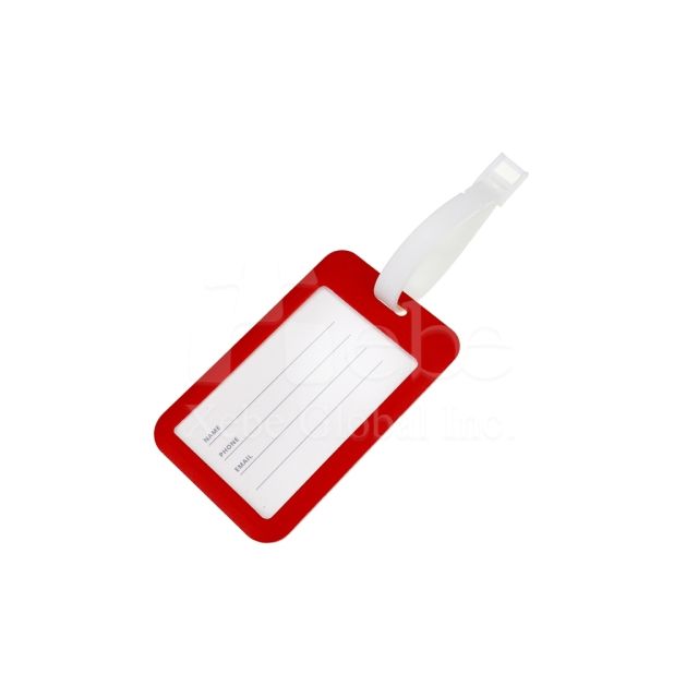 customized text red luggage tag
