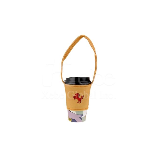 canvas beverage carrier with company logo