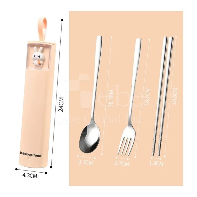 production of an eco friendly stainless steel cutleryset featuring a rabbit design