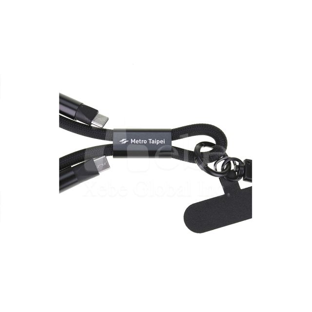 customizable 2 in 1 phone charging lanyard