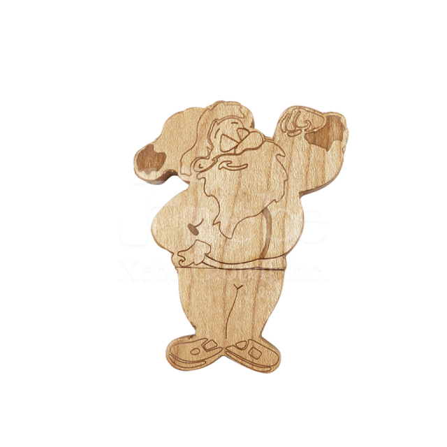 Santa Claus wooden usb drive