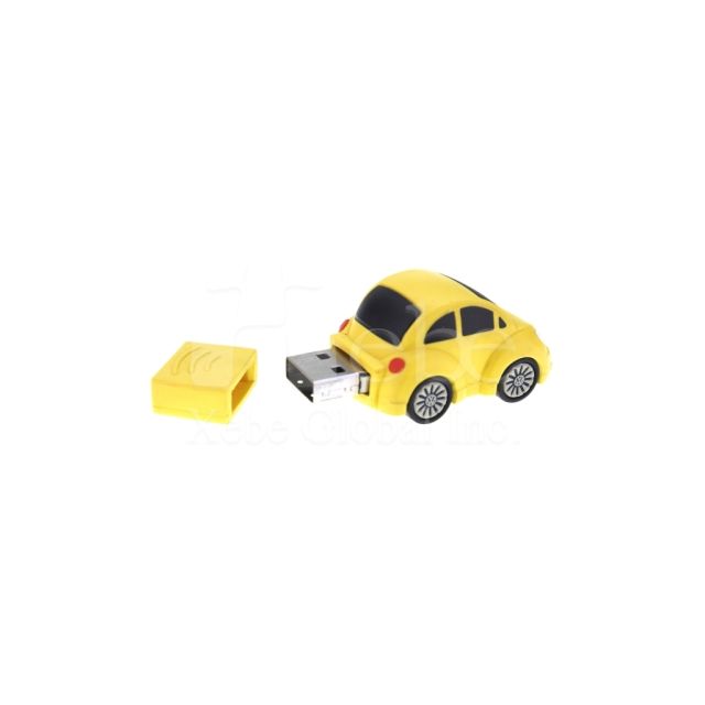 customized yellow car shaped flash drive