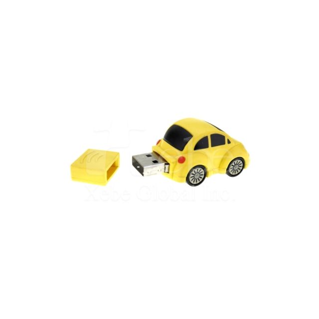 customized yellow car shaped flash drive