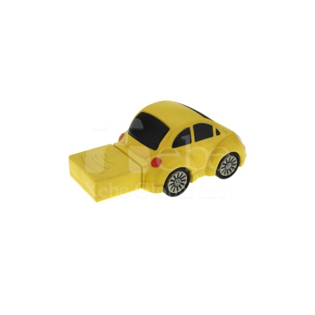 customized yellow car shaped flash drive