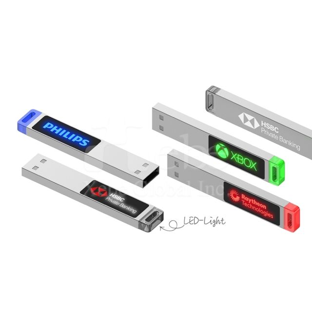 classic rectangular led flash drive