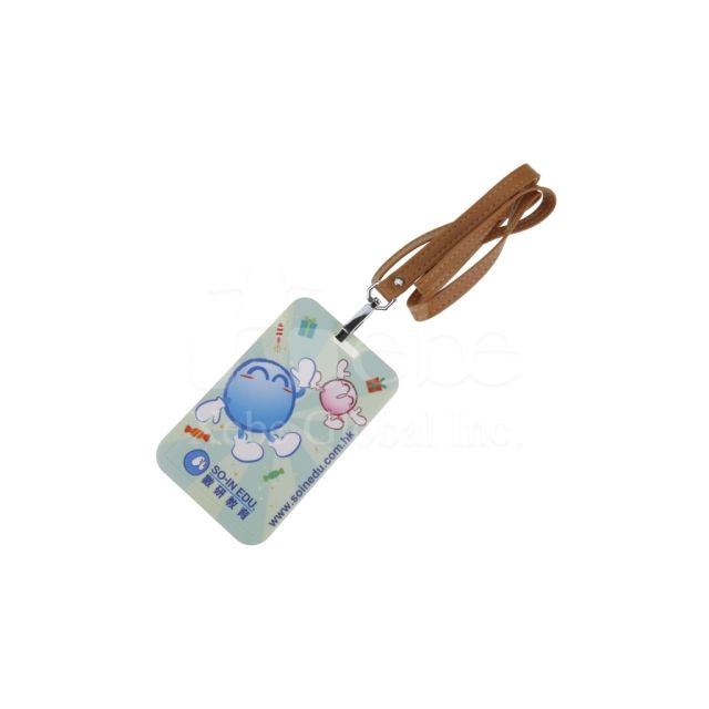 branded logo hard-shell sliding card holde